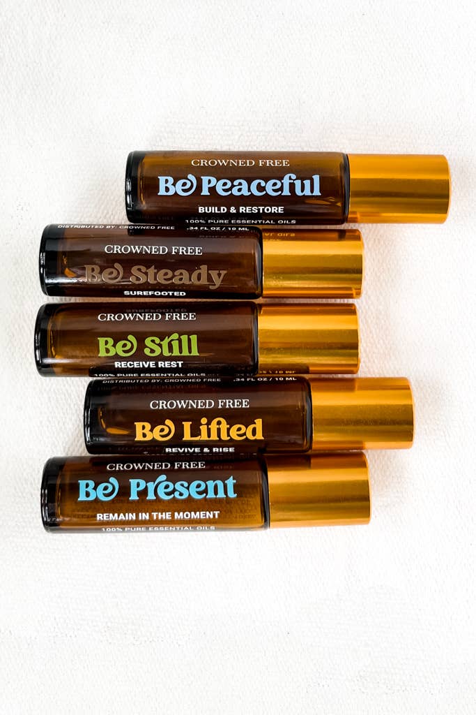 Be Peaceful Essential Oil Rollerball, assembled by survivors