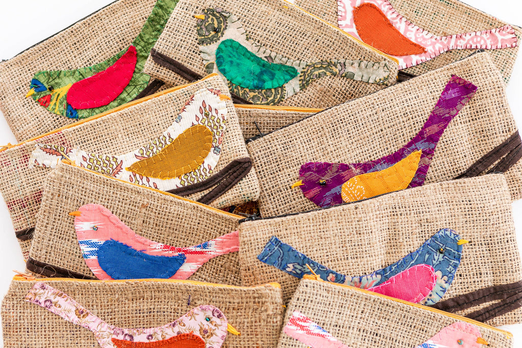Bella Bird Pouch Silk Lined
