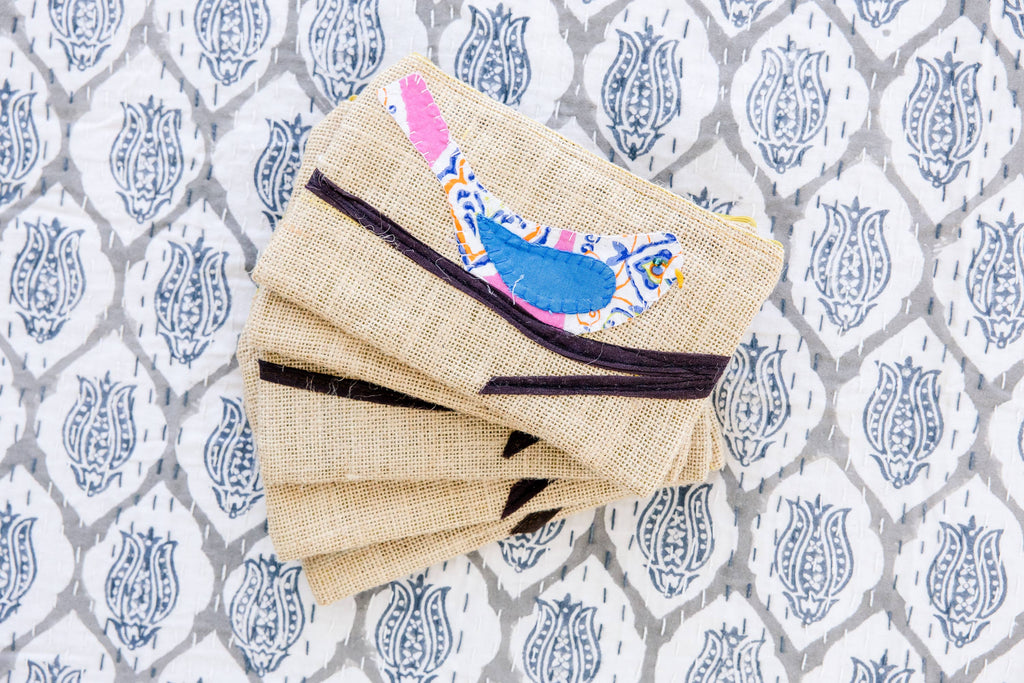 Bella Bird Pouch Silk Lined
