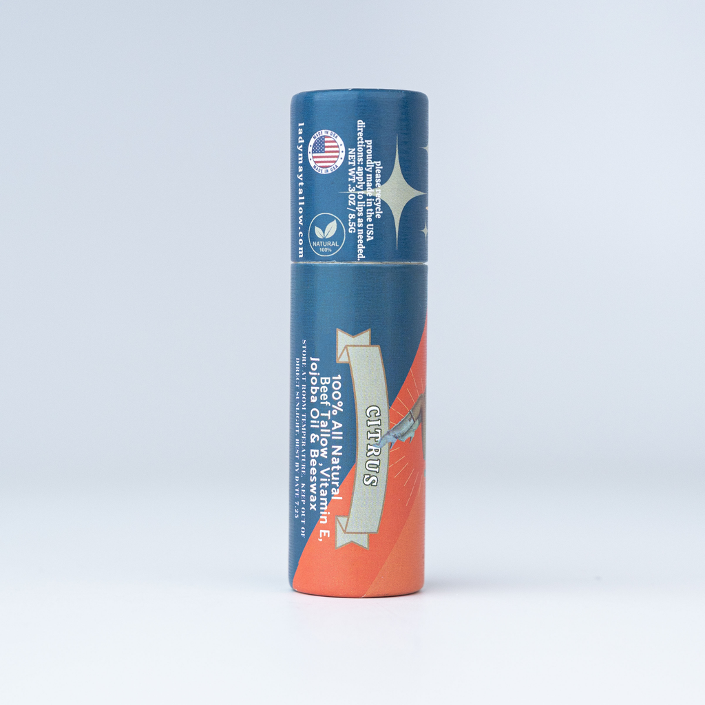 Tallow Lip Moisturizer with Beeswax & Jojoba Oil