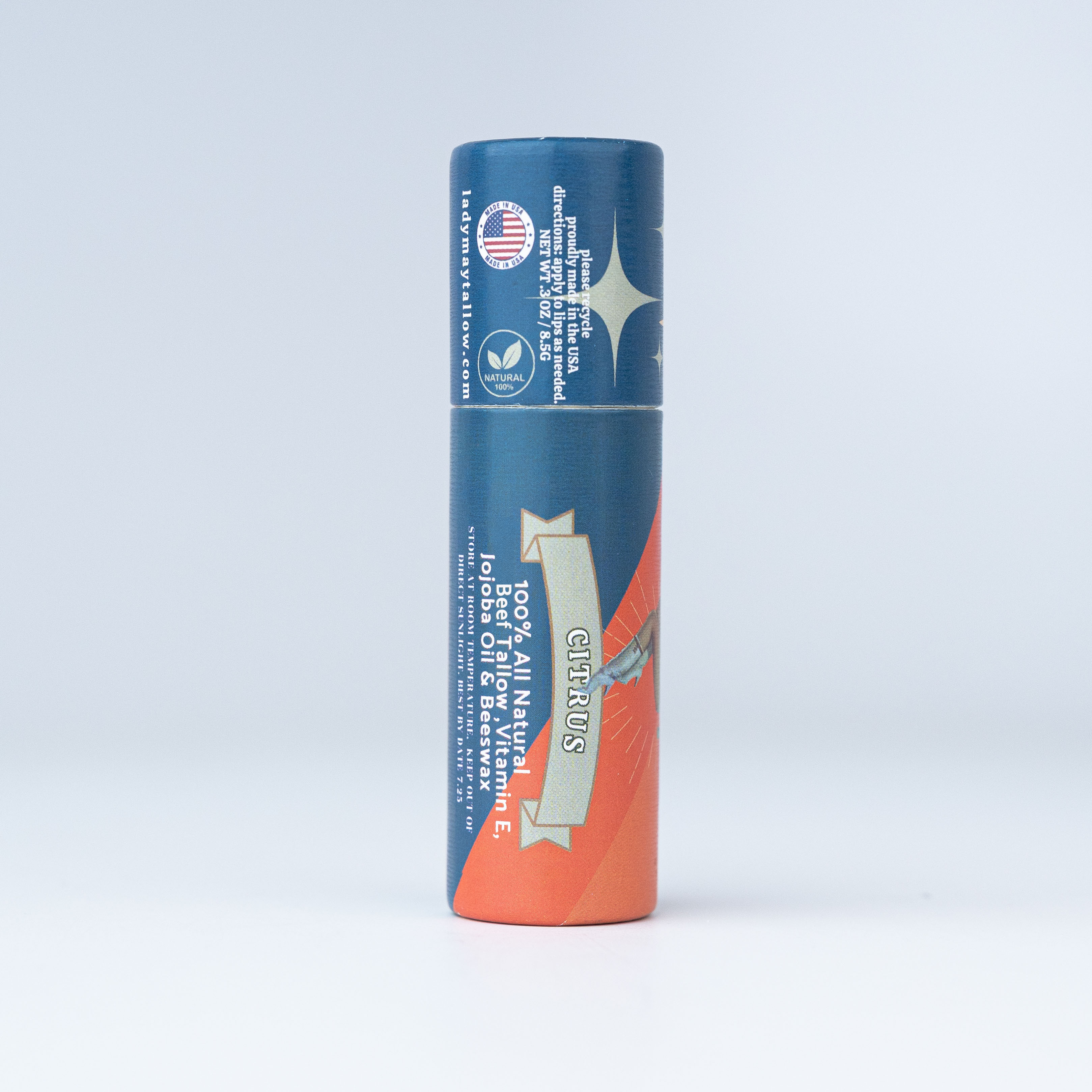 Tallow Lip Moisturizer with Beeswax & Jojoba Oil